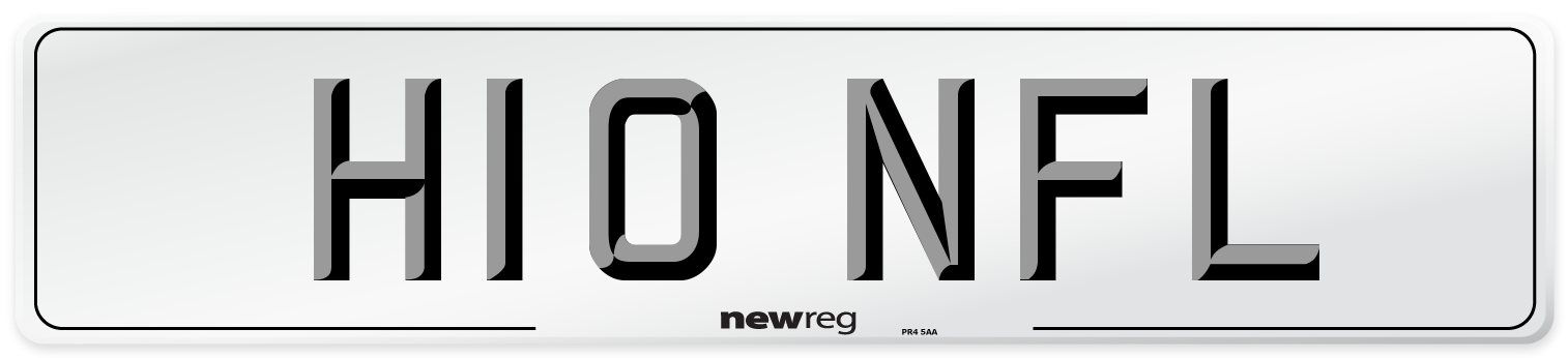 H10 NFL Number Plate from New Reg